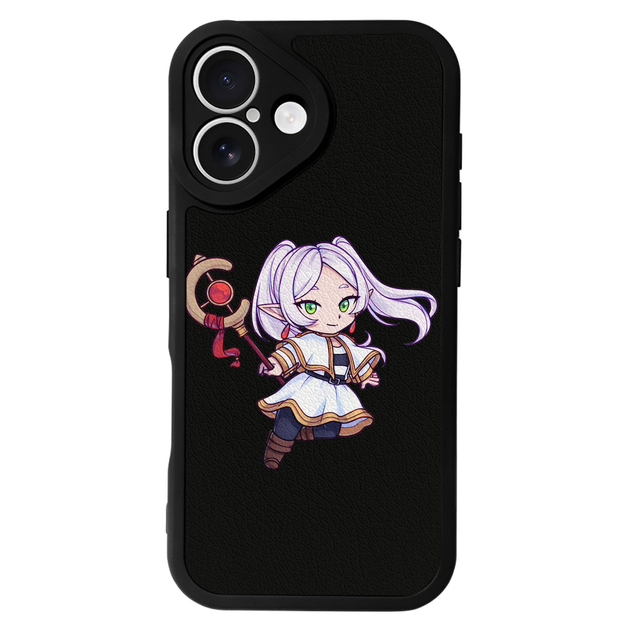 （画像用） 葬送のフリーレン Frieren 【iPhone 16シリーズ対応】シリコンスマホケース（レザー調） 材質：シリコン